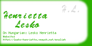 henrietta lesko business card